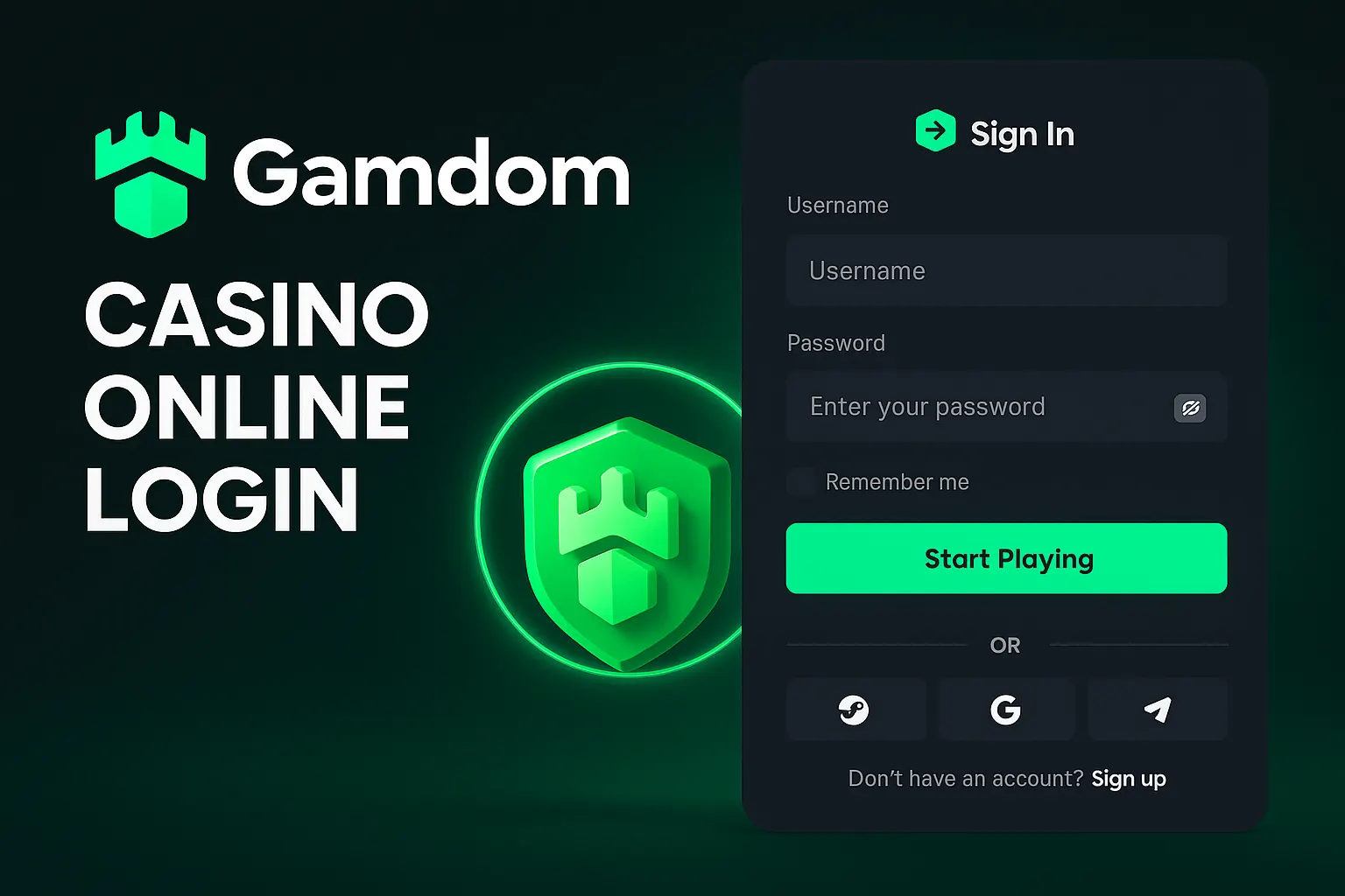 Login no Cassino Gamdom